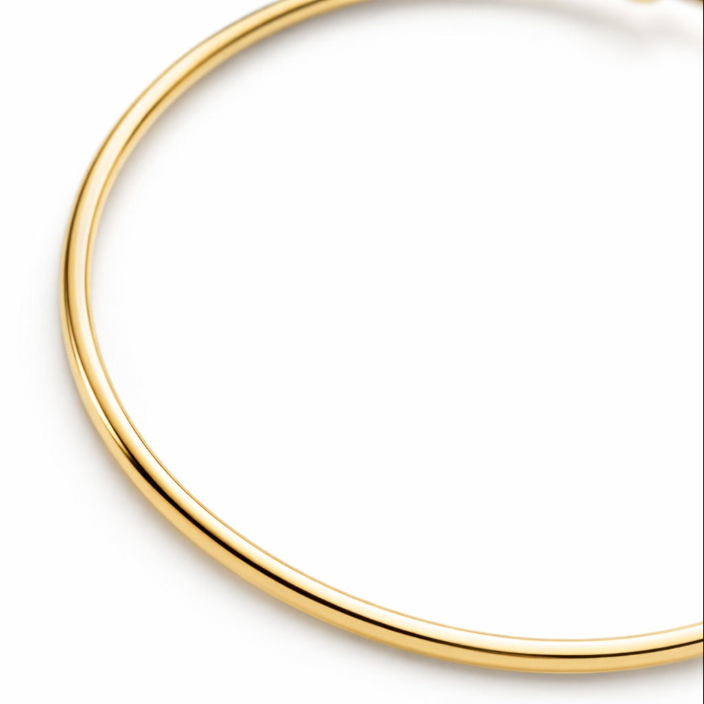 Arracadas de Oro Laminado de 18K - Diseño de Aro Liso "Extra Large"