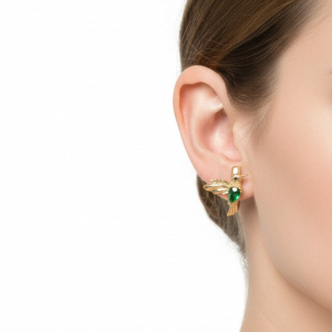 Aretes Huggie de Colibri